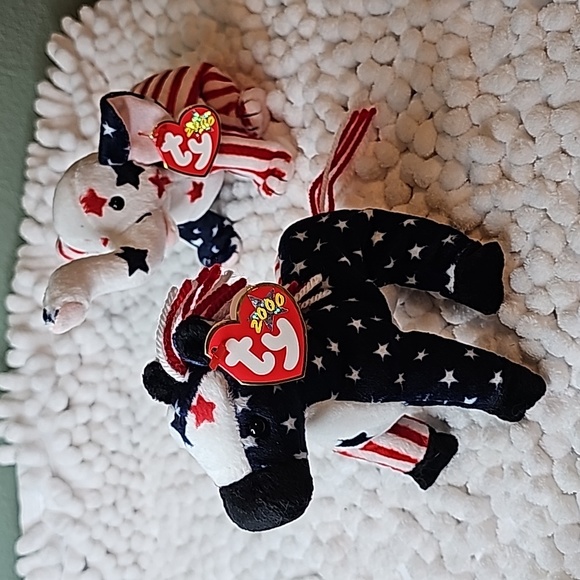 Ty Other - 🇺🇸Vintage-Yr. 2000 Ty Beanie Babies "Righty & Lefty"🇺🇸 Elections